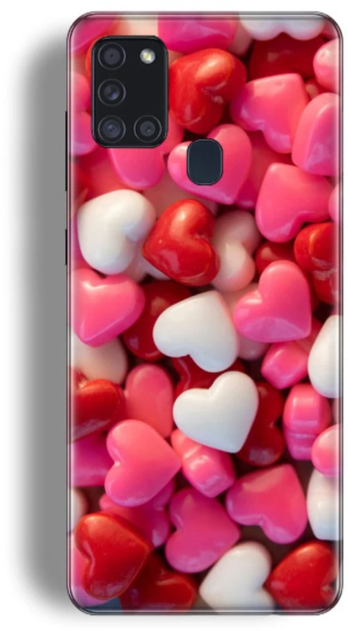 Chocolate Hearts Silicone case Θήκη για Samsung Galaxy A21S pink