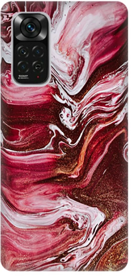 Marble Silicone case Θήκη για Xiaomi Redmi Note 11 Pro 5G red