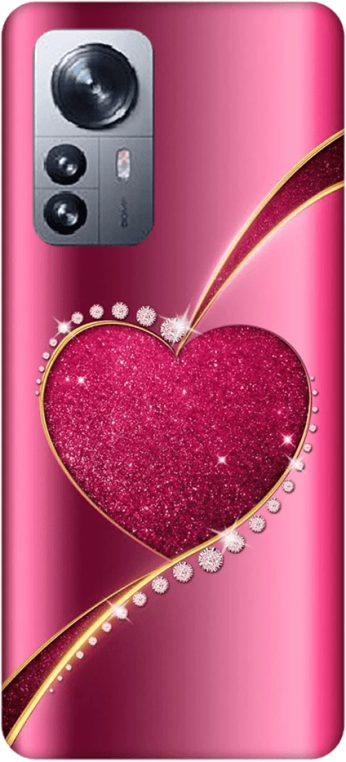 Shining Heart Silicone case Θήκη για Xiaomi 12 5G pink