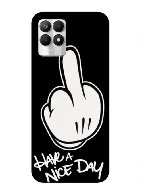 Glossy Have A Nice Day Custom Silicone case Θήκη για Realme 8i black