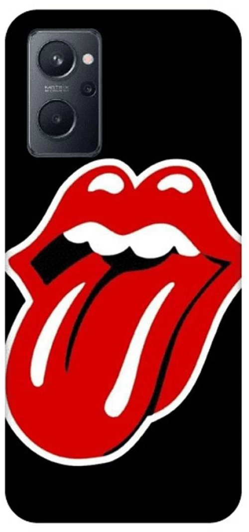 Glossy Rolling Stones Custom Silicone case Θήκη για Realme 9i black-red