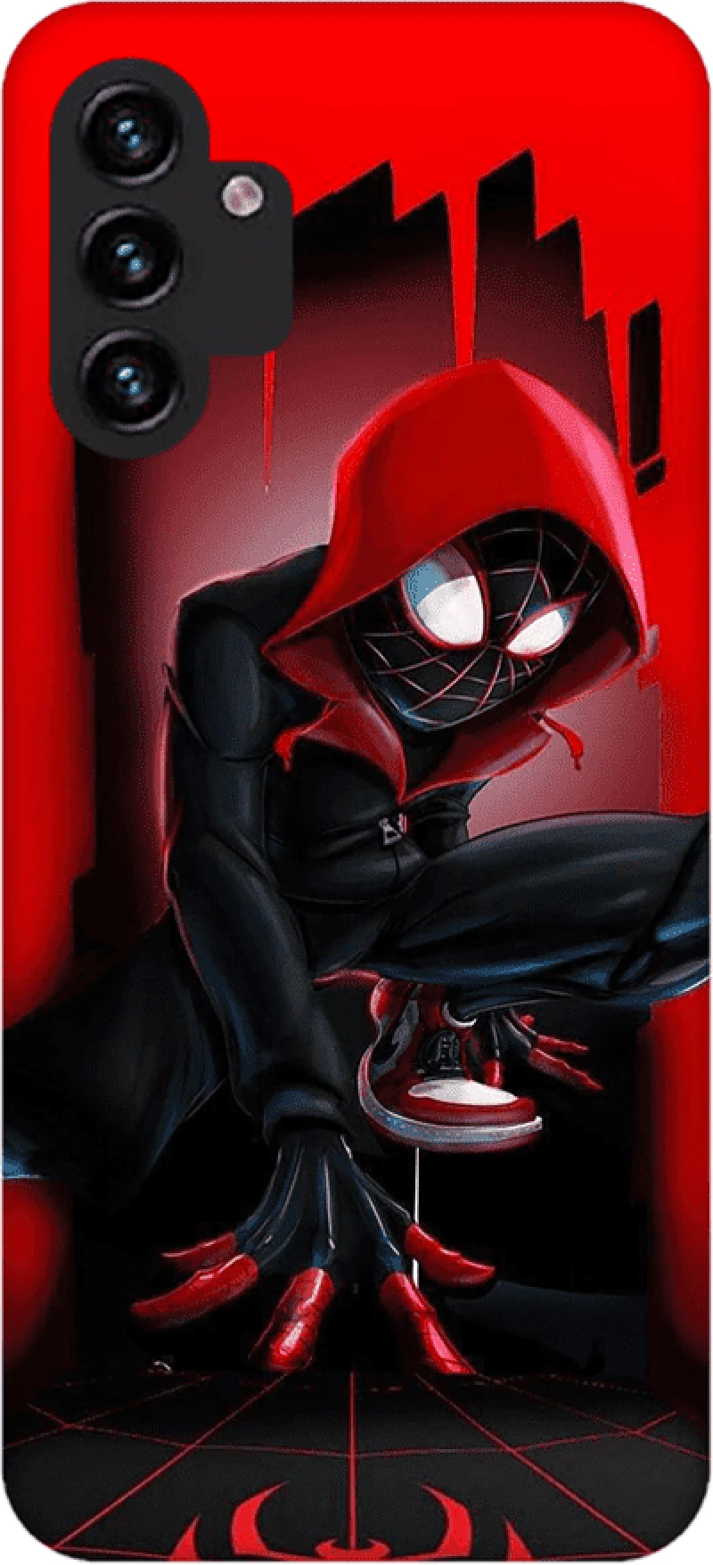 Miles Morales Spiderman Silicone case Θήκη για Samsung Galaxy A13 5G / A04S red