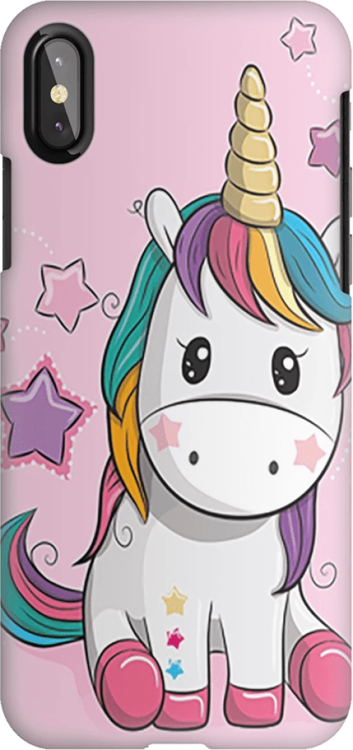 Baby Unicorn Silicone case Θήκη για IPHONE X / XS pink