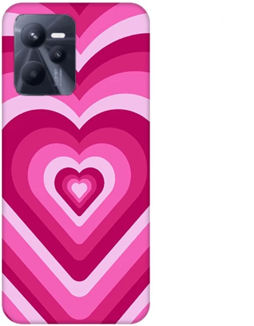 Hearts Silicone case Θήκη για Realme C35 pink