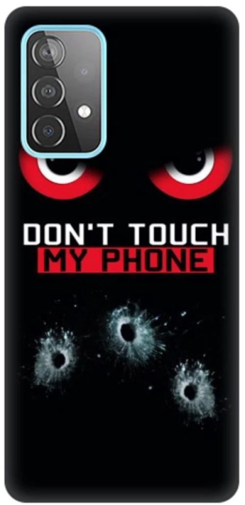Don't Touch My Phone Silicone case Θήκη για Samsung Galaxy A73 5G black