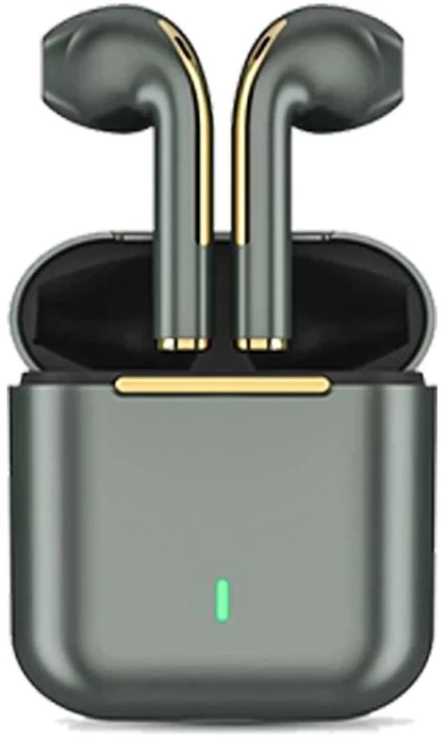 J18 Earbud Bluetooth Handsfree Ακουστικά με Αντοχή στον Ιδρώτα και Θήκη Φόρτισης Dark Green*