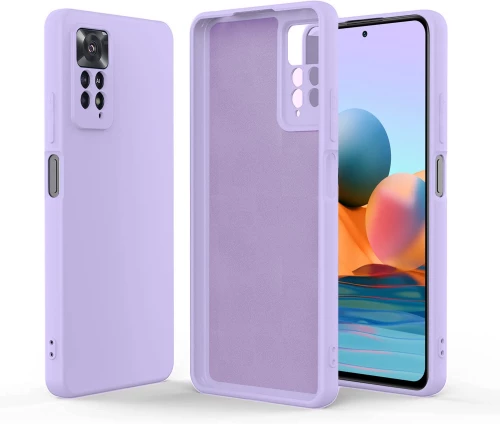 Silicone Case Soft Flexible Rubber Cover Note 11 Pro / Note 11 Pro 5G purple*