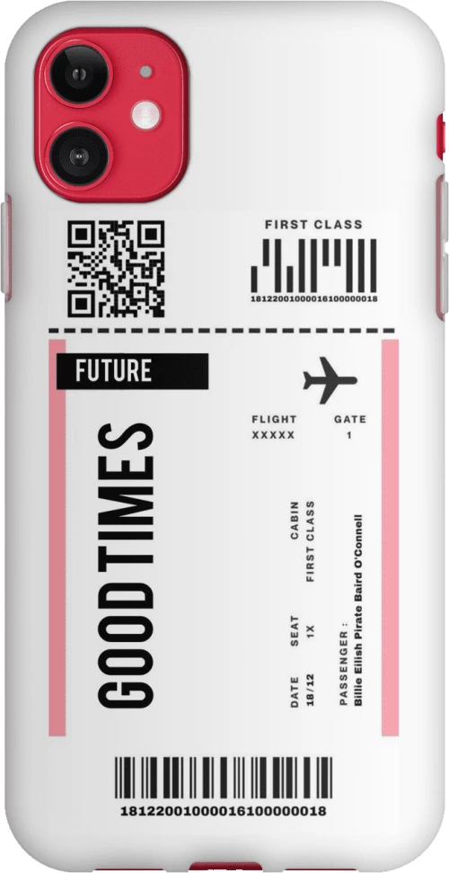 ticket Silicone case Θήκη για iPhone 12 white