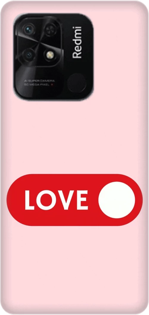 love Silicone case Θήκη για Xiaomi Redmi 10C red