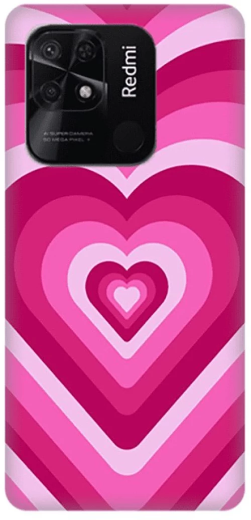Hearts Silicone case Θήκη για Xiaomi Poco C40 pink