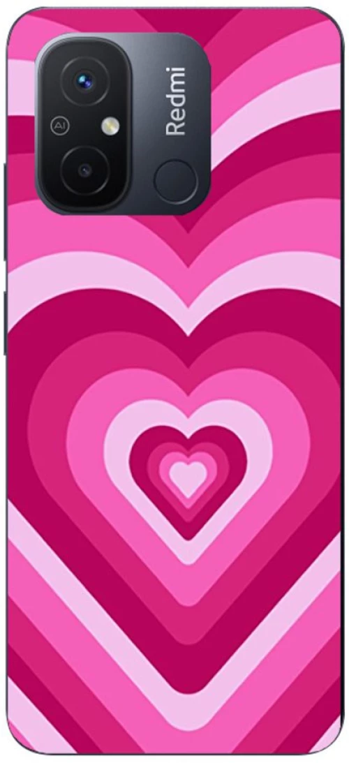 Hearts Silicone case Θήκη για Xiaomi Redmi 12C pink