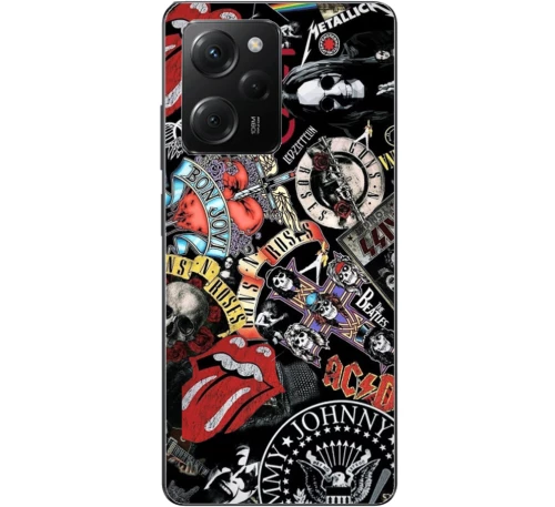 Rock Bands Silicone Case θήκη για Xiaomi Poco X5 Pro black