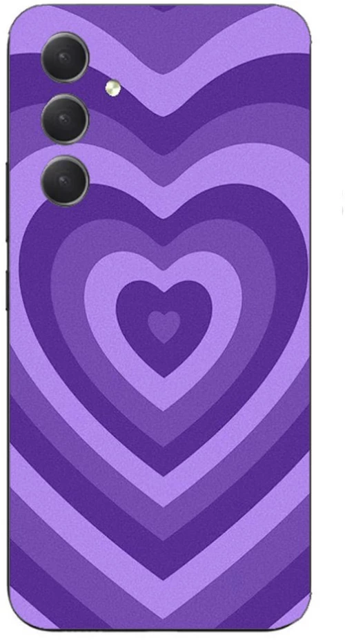 Hearts Silicone Case θήκη για Samsung Galaxy A54 5g purple