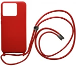 Cord Silicone back cover θηκη με κορδόνι για Xiaomi Redmi 10C red*