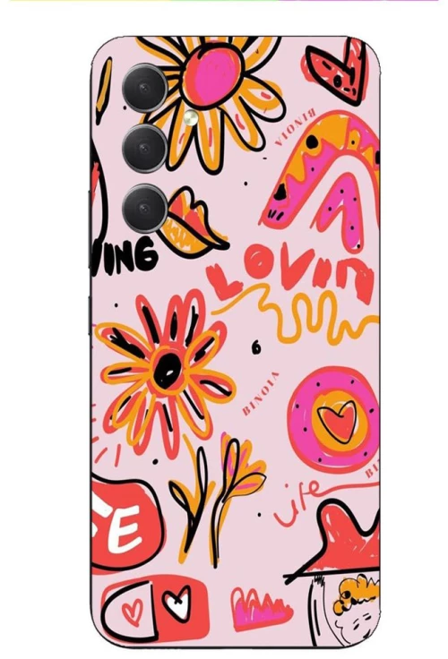 LOVELY FLOWERS Silicone case Θήκη για Samsung Galaxy A13 5G/ A04S black