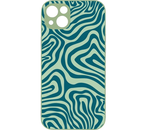 GREEN LINES Premium Protective Hard Case light green Θήκη για Iphone 13