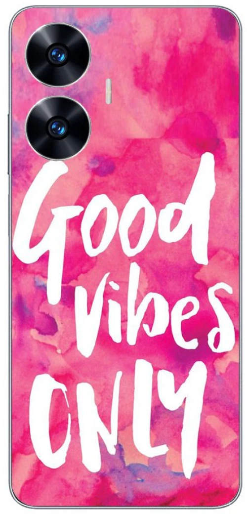 PINK GOOD VIBES Silicone case Θήκη για Realme C55
