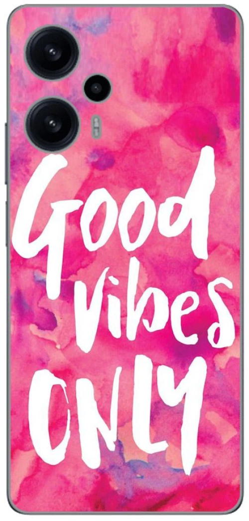 PINK GOOD VIBES Silicone case Θήκη για xiaomi Poco F5