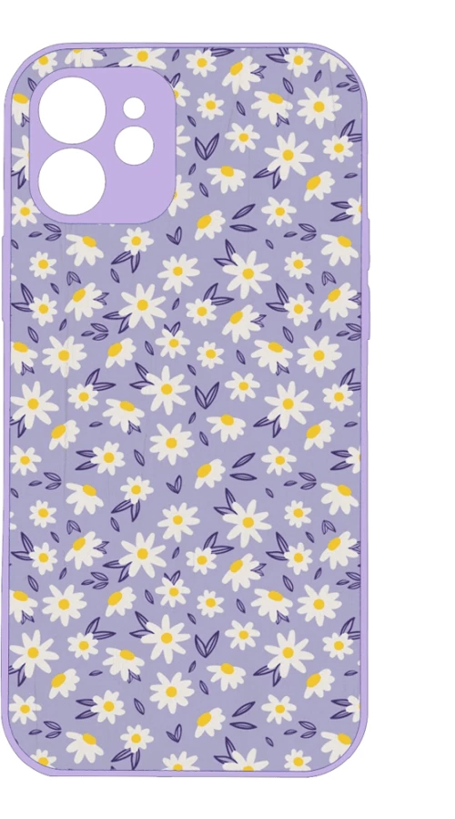 FLOWERS Premium Protective Hard Case purple Θήκη για Iphone 12