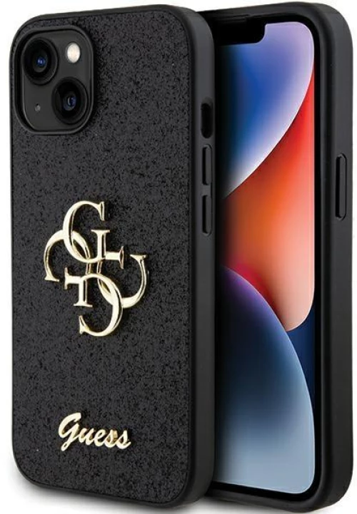 Guess Glitter Script Big 4G θηκη για iPhone 15 black