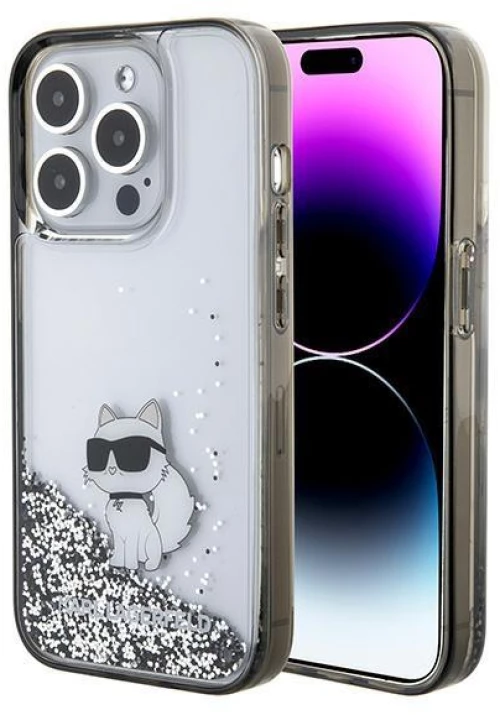 Karl Lagerfeld θήκη για iPhone 14 Pro Max 6.7" transparent hardcase Liquid Glitter Choupette