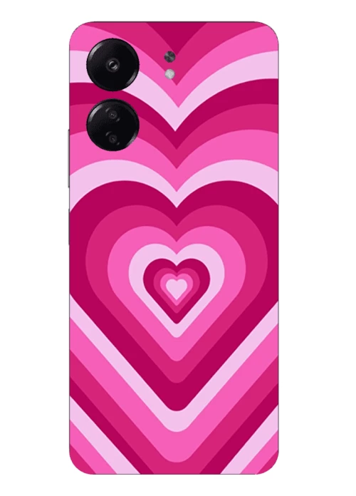 Hearts Silicone Case θήκη για Xiaomi Poco C65 Pink