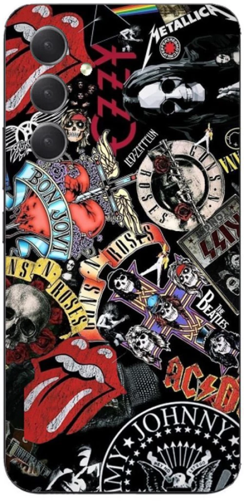 Rock Bands Silicone Case θήκη για Samsung Galaxy A05s 4g black