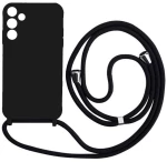 Cord Silicone back cover θηκη με κορδόνι για Samsung Galaxy A25 black