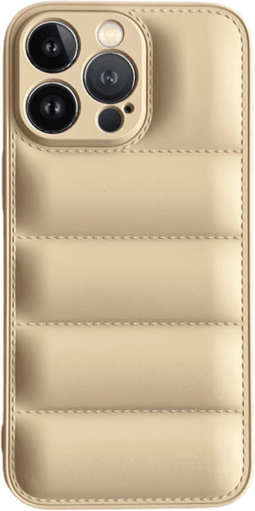 Fashion Soft Touch PUFFER Θήκη για iPhone 15 Pro Max Sand