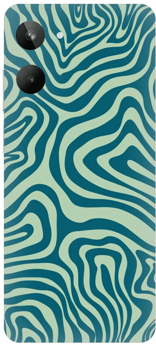 Green Lines Silicone Case θήκη για Realme 10 4G