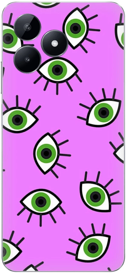 Eyes in Purple Silicone Case θήκη για Realme Note 50