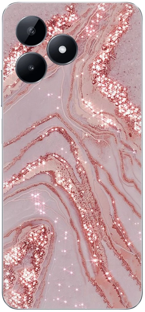 Marble Pink Silicone Case θήκη για Realme Note 50