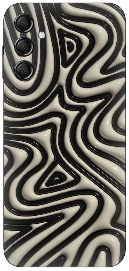 Black Lines Silicone Case θήκη για Samsung Galaxy M34 5G