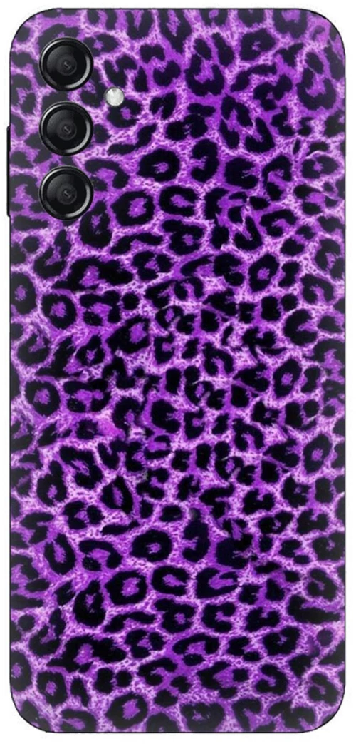 Animal Print Leopard Purple Silicone Case θήκη για Samsung Galaxy M52 5G