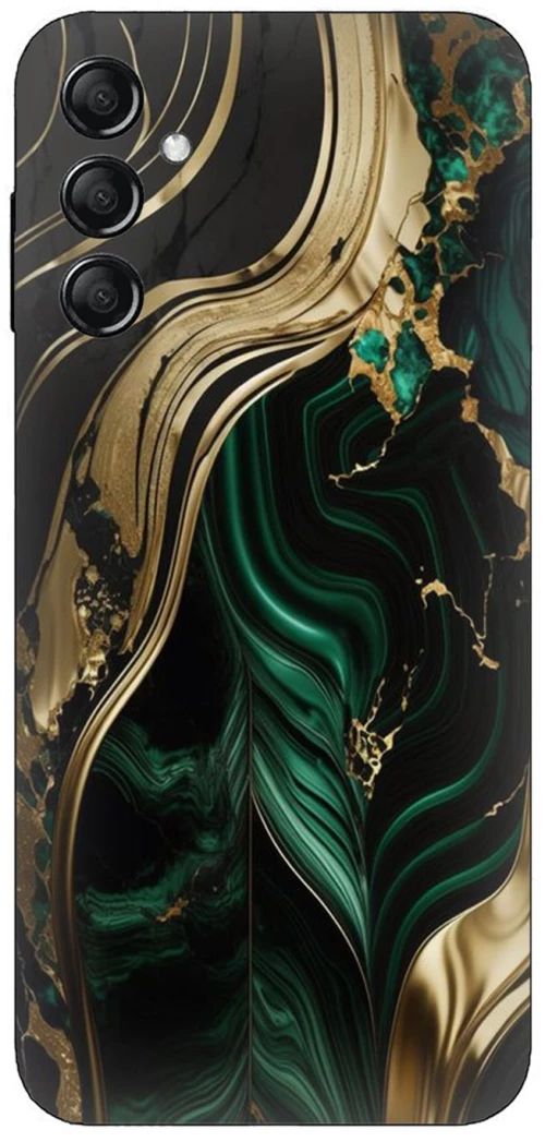 Marble Green-Gold Silicone Case θήκη για Samsung Galaxy M52 5G