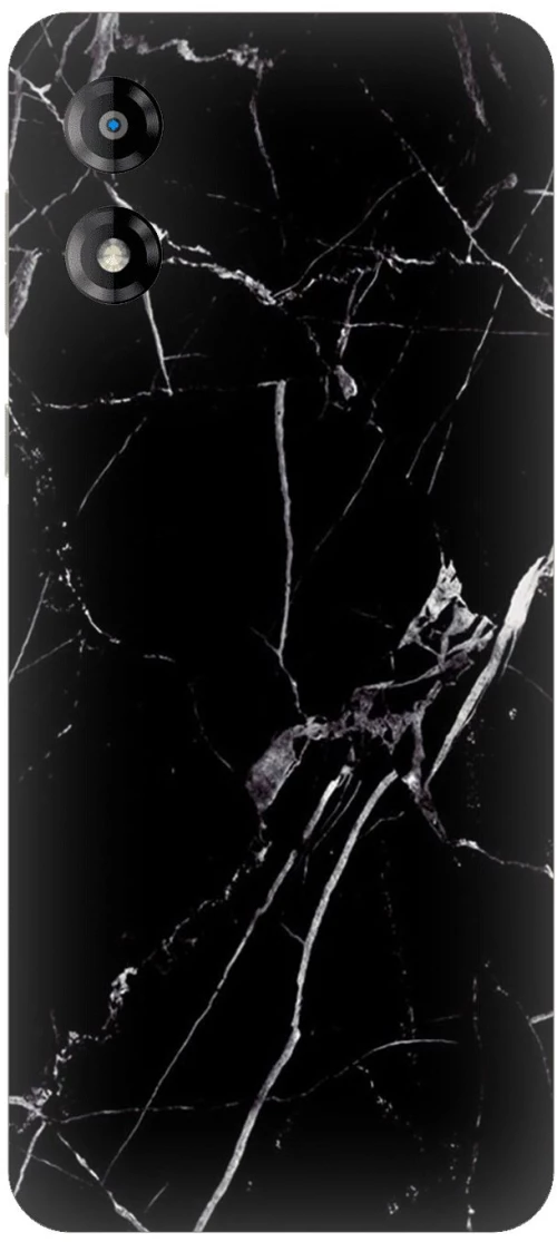 Marble Black Silicone Case θήκη για Motorola Moto E13 4G