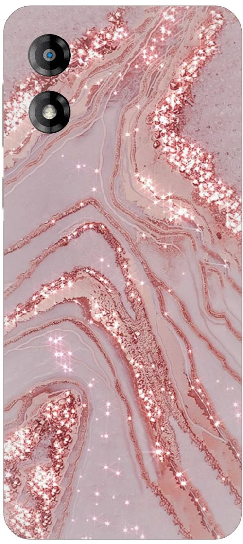 Marble Pink Silicone Case θήκη για Motorola Moto E13 4G