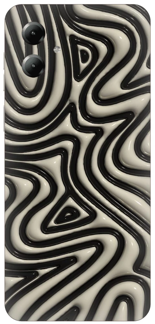 Black Lines Silicone Case θήκη για Motorola Moto G14 4G