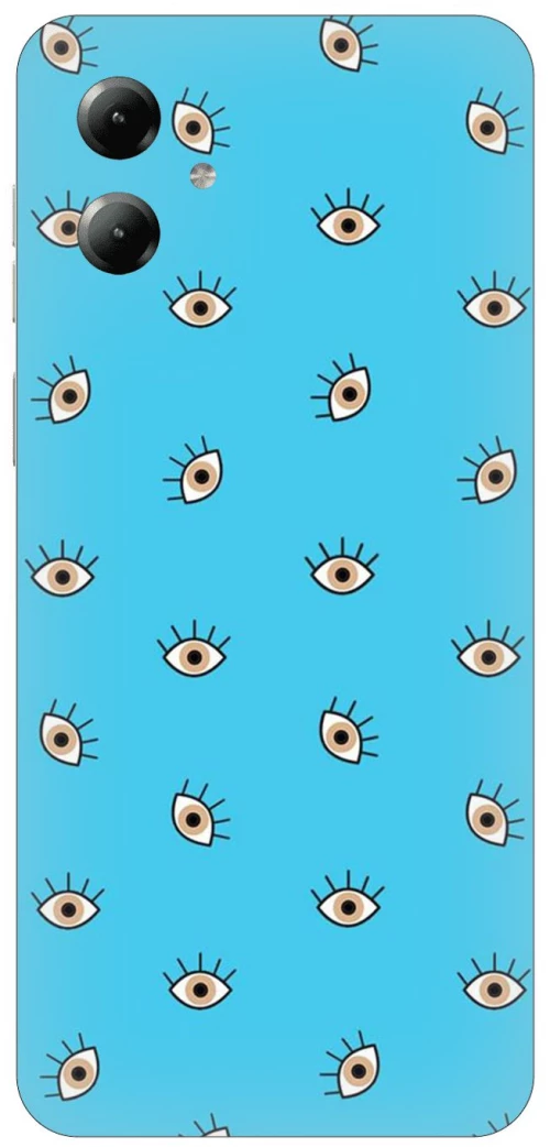 Eyes in Blue Silicone Case θήκη για Motorola Moto G54 5G