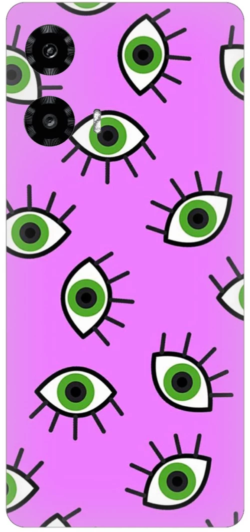 Eyes in Purple Silicone Case θήκη για Motorola Moto G24 4G