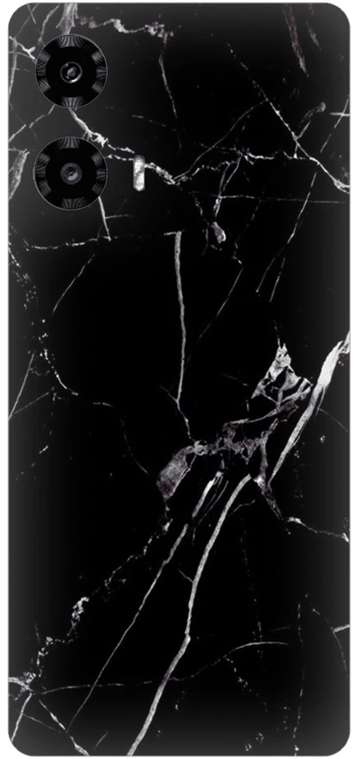 Marble Black Silicone Case θήκη για Motorola Moto G24 4G