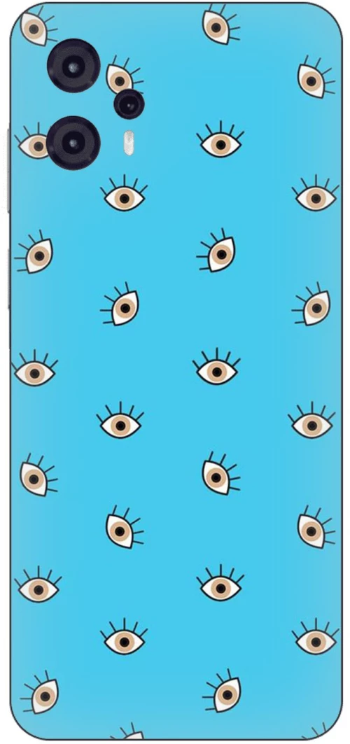 Eyes in Blue Silicone Case θήκη για Motorola Moto G13 4G