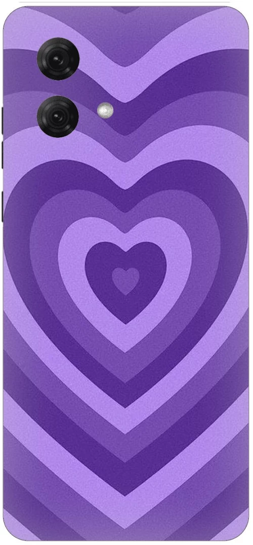 Purple Hearts Silicone Case θήκη για Motorola Moto G84 5G