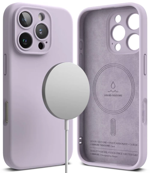 RINGKE SILICONE MAGNETIC MAGSAFE ΘΗΚΗ ΓΙΑ IPHONE 16 PRO PURPLE