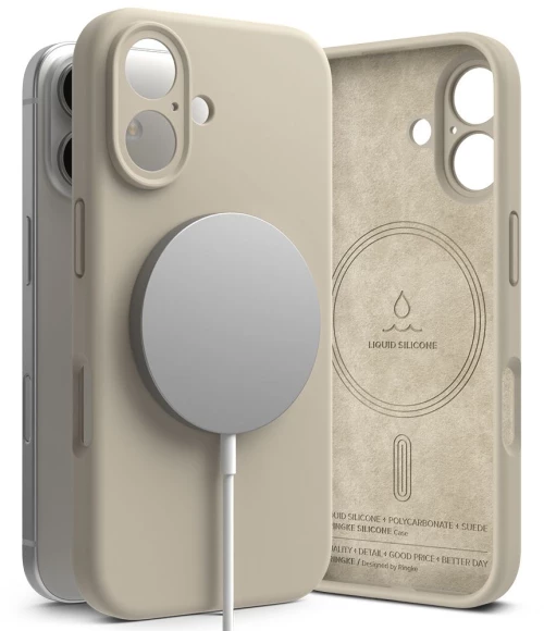 RINGKE SILICONE MAGNETIC MAGSAFE ΘΗΚΗ ΓΙΑ IPHONE 16 STONE