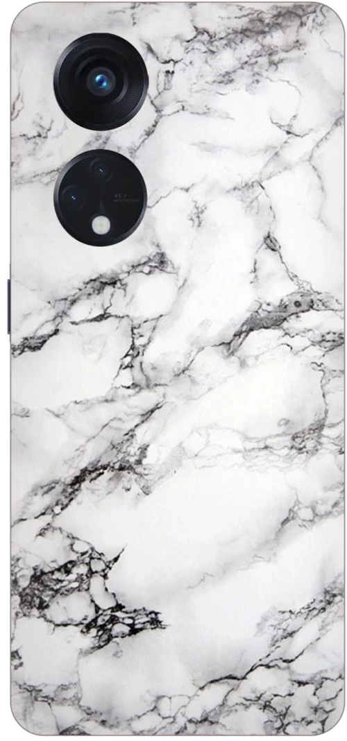 Marble White Silicone Case θήκη για OPPO A78 5G