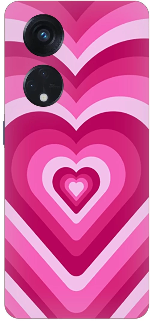 Pink Hearts Silicone Case θήκη για OPPO A78 5G