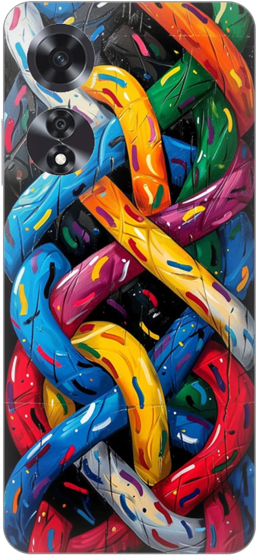 Colorful Threads Silicone Case θήκη για OPPO A60 4G