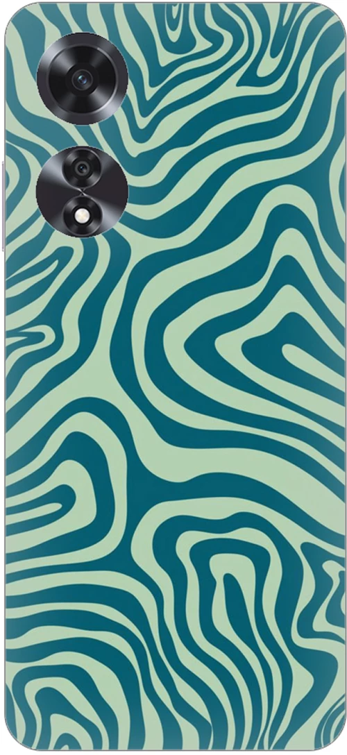 Green Lines Silicone Case θήκη για OPPO A60 4G