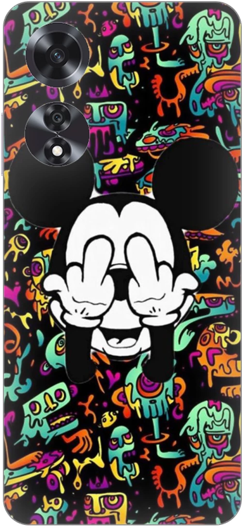 Mouse Middle Finger Silicone Case θήκη για OPPO A60 4G